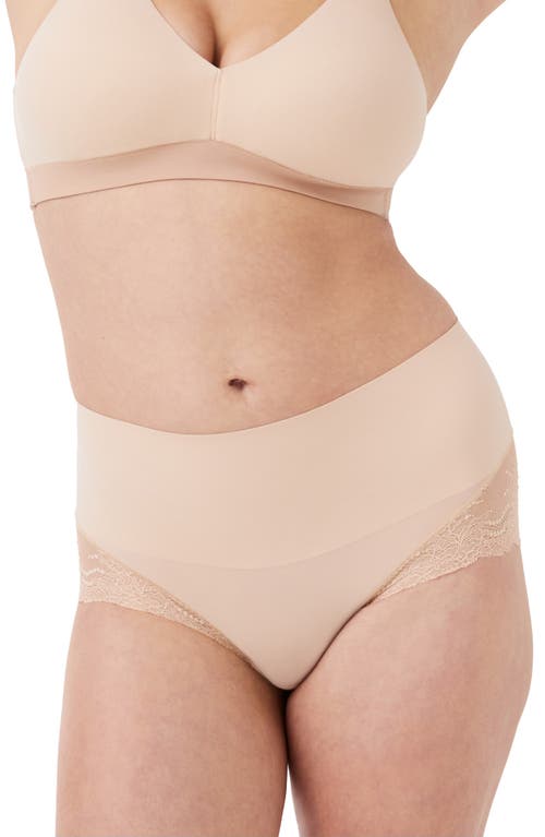 SPANX® SPANXsmooth Undie-tectable Lace Hi-Hipster Panties in Soft Nude at Nordstrom, Size Large