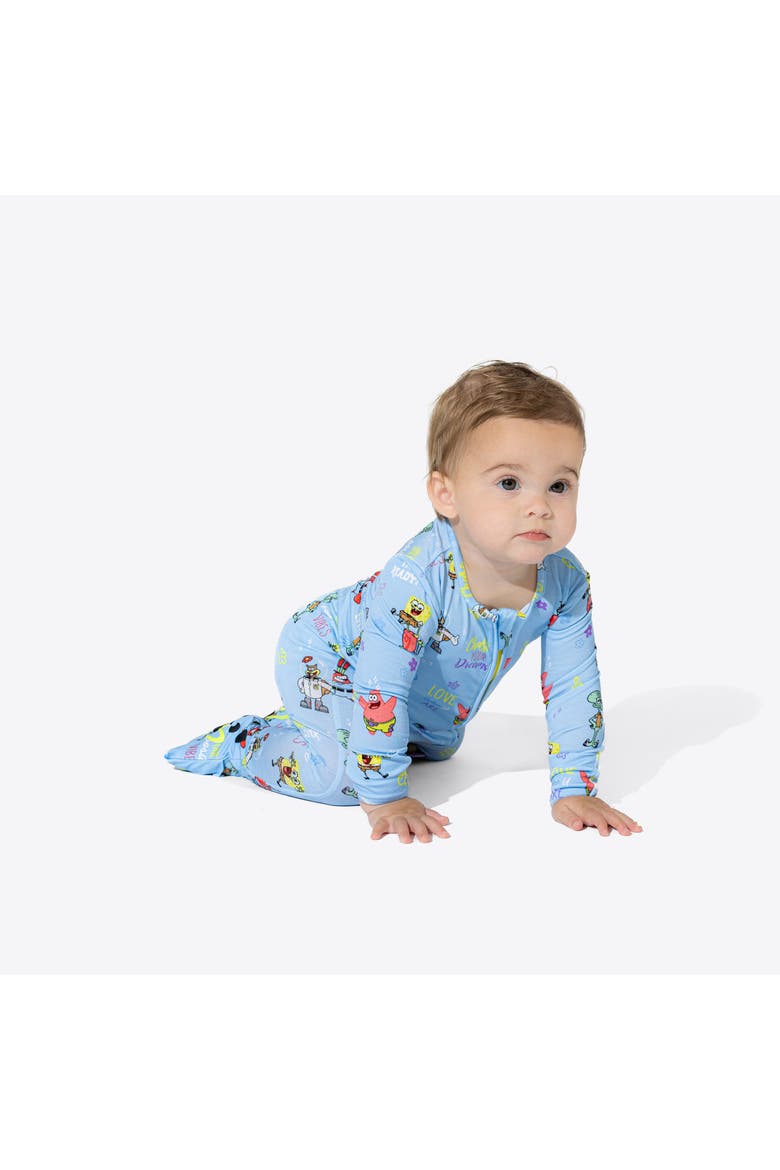 Baby SpongeBob SquarePants Good Vibes Convertible Footie, Alternate, color, SpongeBob Good Vibes