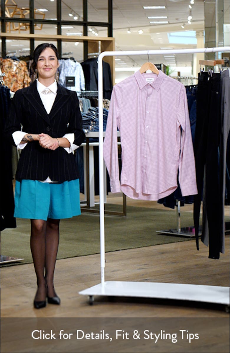 Tech Slim Fit Check Button-Up Shirt, sales video thumbnail