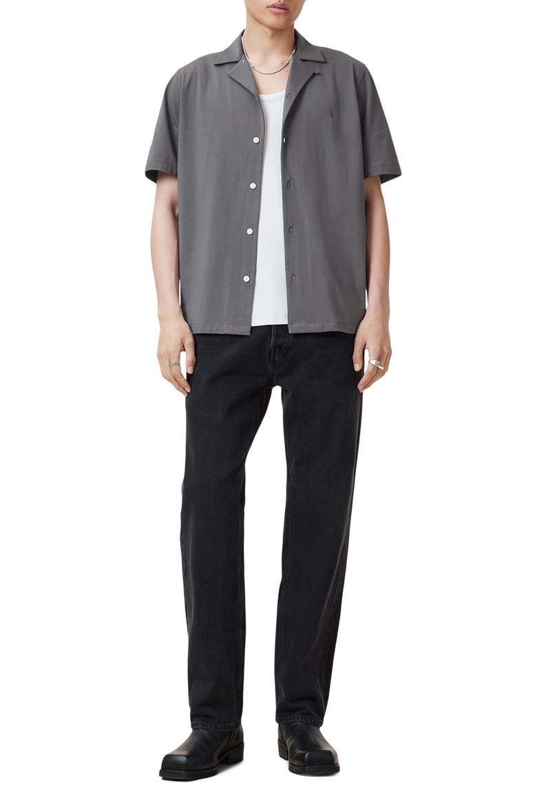 Hudson Camp Shirt, Alternate, color, IRON GREY