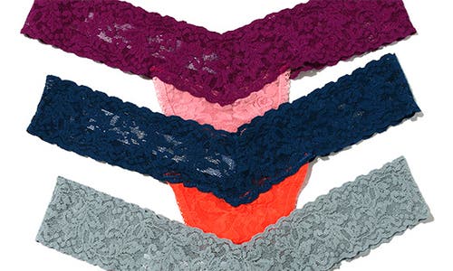 Hanky Panky Low Rise Lace Thong In Multi