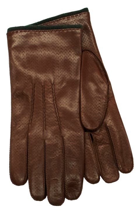 Perforated Leather Gloves