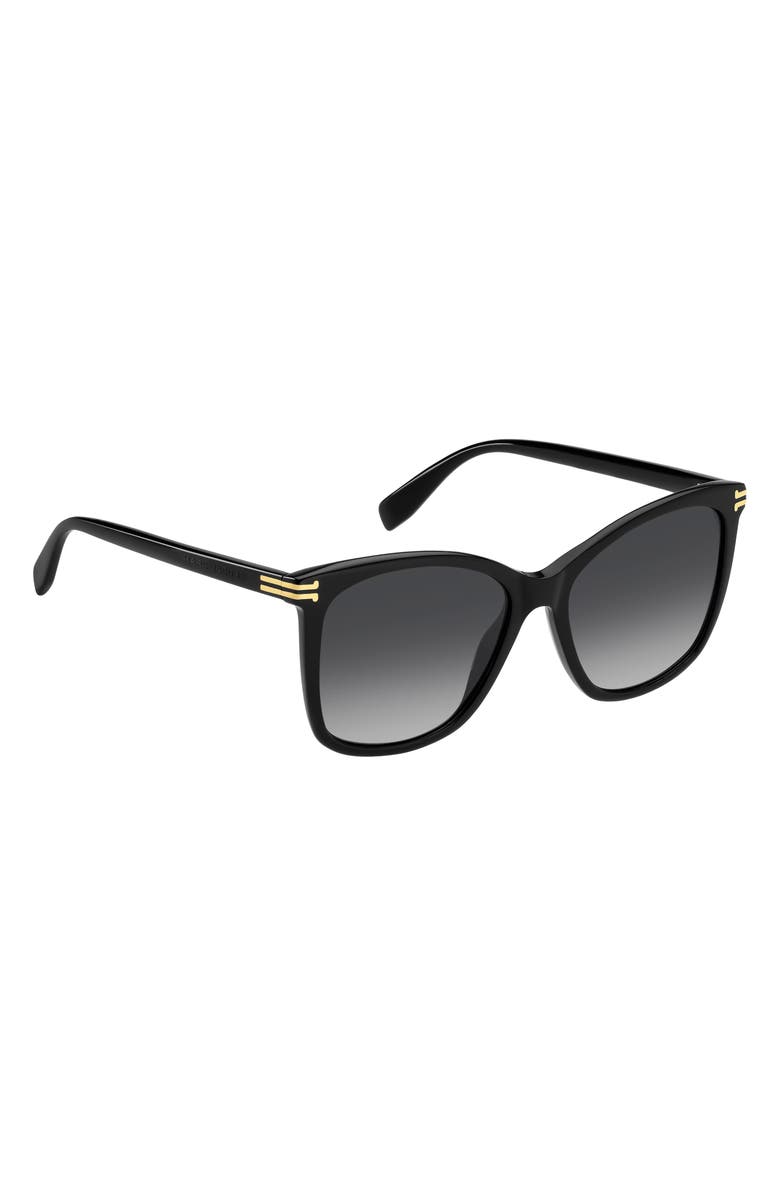 Marc Jacobs MJ 1106/S 55mm Gradient Square Sunglasses, Alternate, color, Black