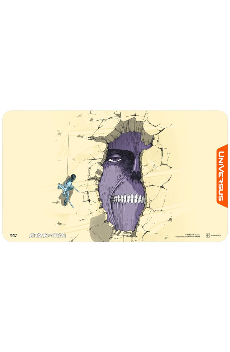 UniVersus Attack On Titan, Battle For Humanity Wall Titan Playmat 24 X 14 Inches, Main, color, Multicolored