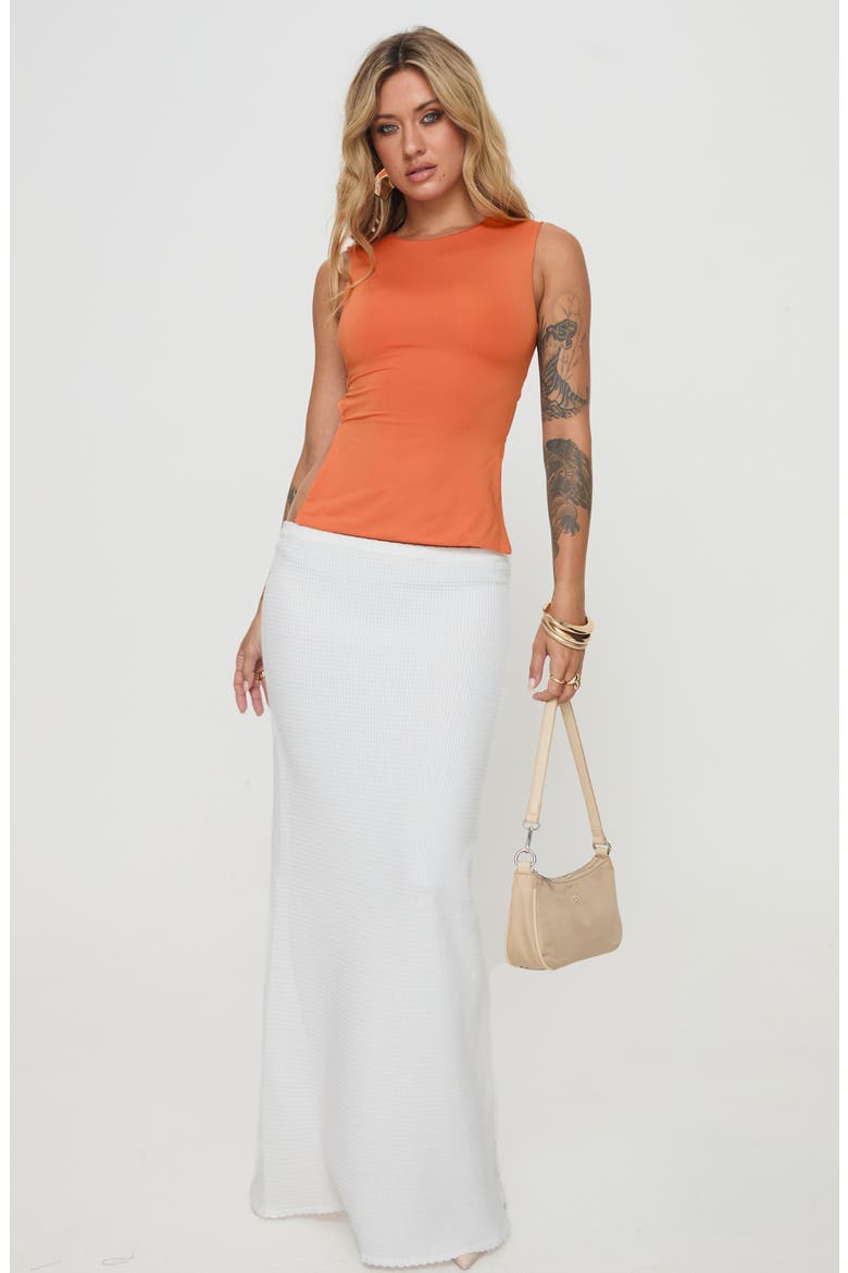 Uzo Metallic Open Back Top, Alternate, color, ORANGE
