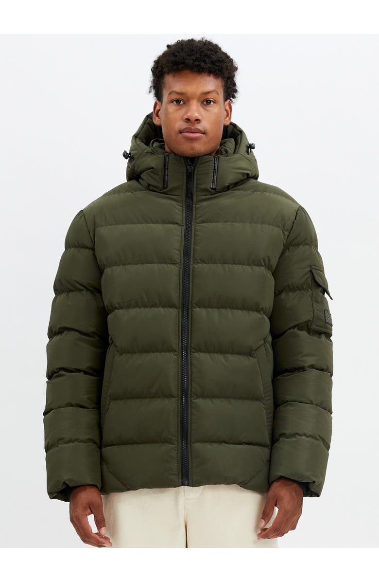 Point Zero QUILTED PUFFER JACKET, Main, color, Leek