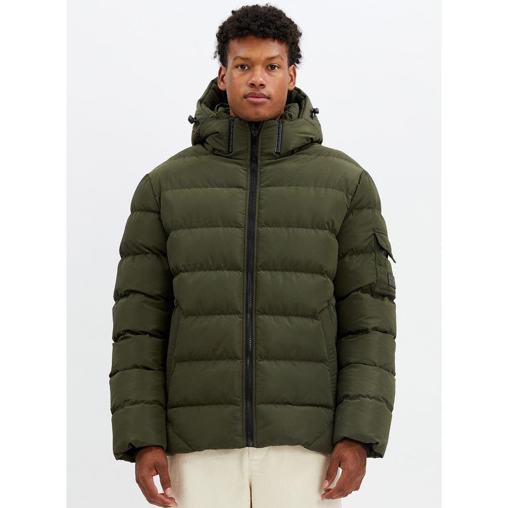 Point Zero Quilted Puffer Jacket In Leek