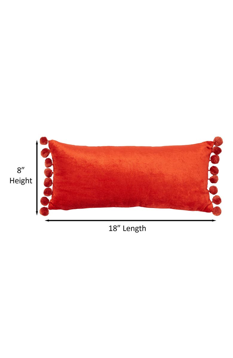 ROSELLI TRADING COMPANY Jodhpur Tassel Oblong Pillow, Alternate, color, Rust