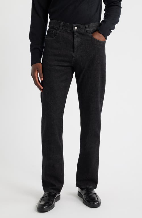Canali Straight Leg Jeans In Black