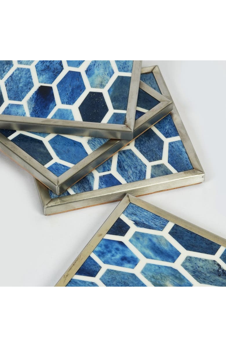 Mela Artisans Gramercy Inlay Coasters, Alternate, color, Gramercy