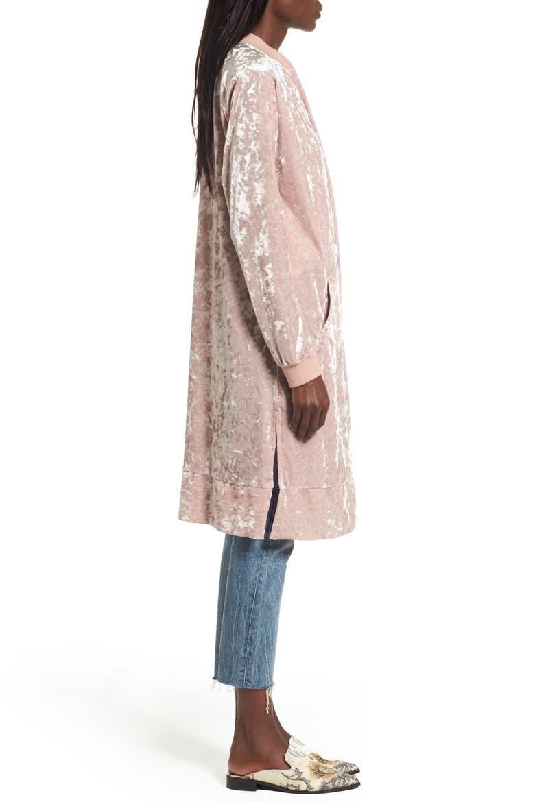 Velour Duster, Alternate, color, PINK ADOBE