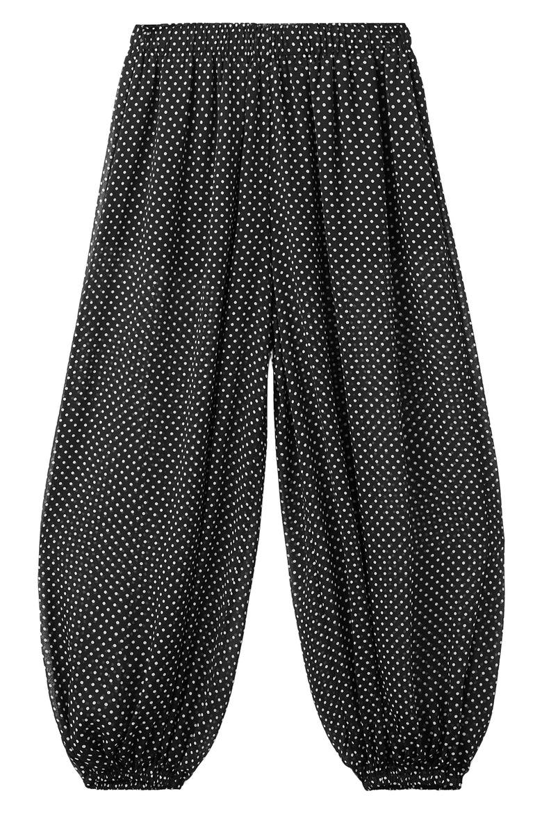 Pantalon Polka Dot Balloon Pants, Main, color, BLACK