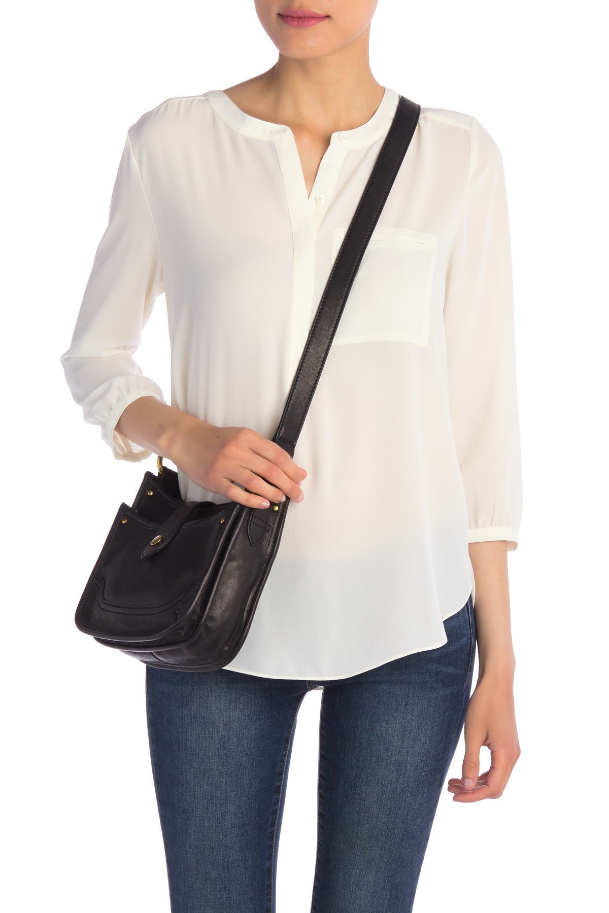 Frye Madison North South Leather Mini Crossbody Bag, Alternate, color, 