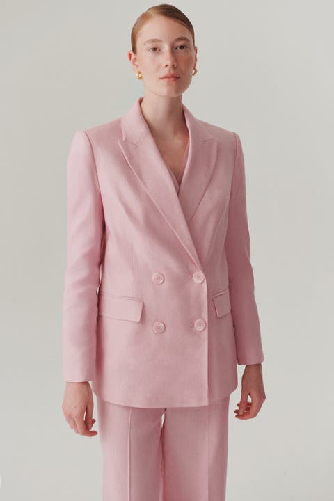 Gabriella Shawl Collar Linen Blazer
