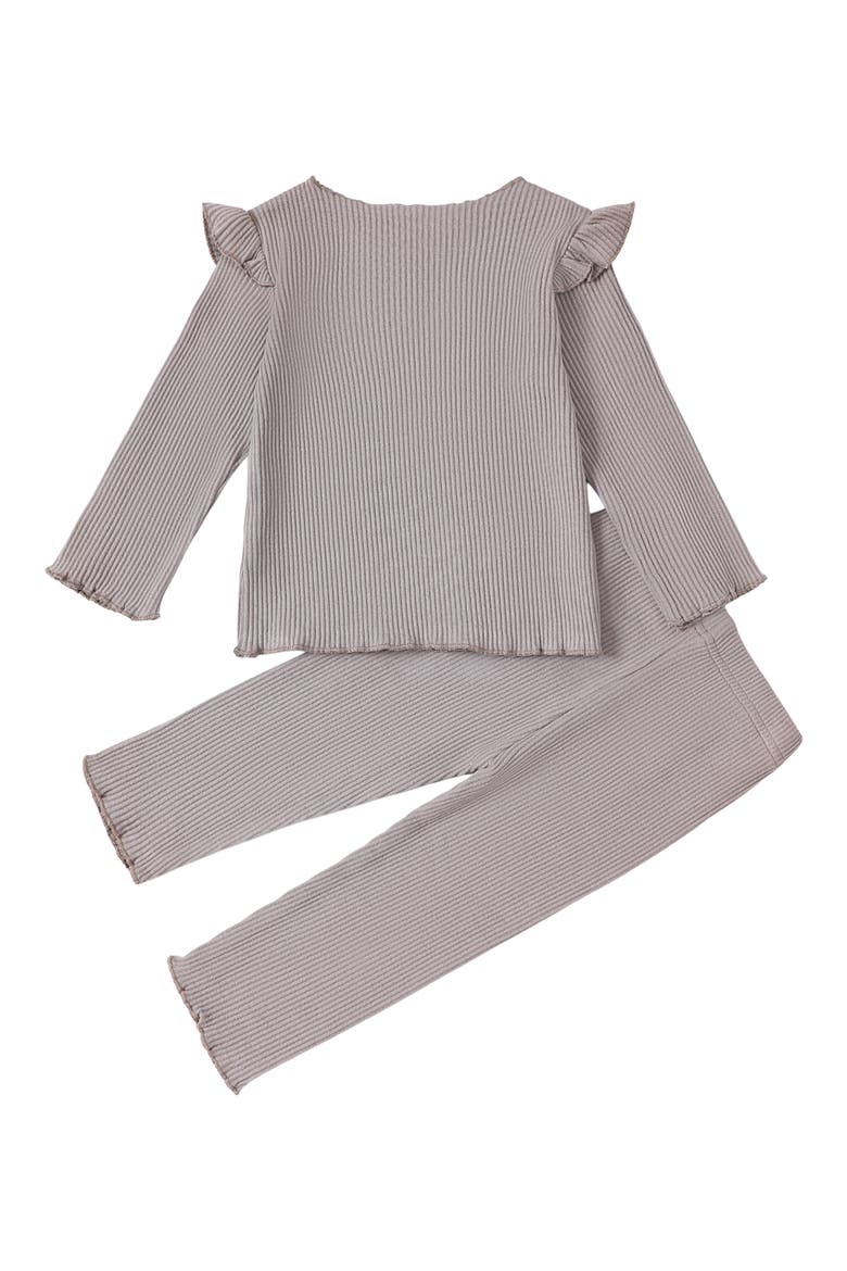 Ashimi Rib Long Sleeve Top & Pants Set, Alternate, color, MOCHA