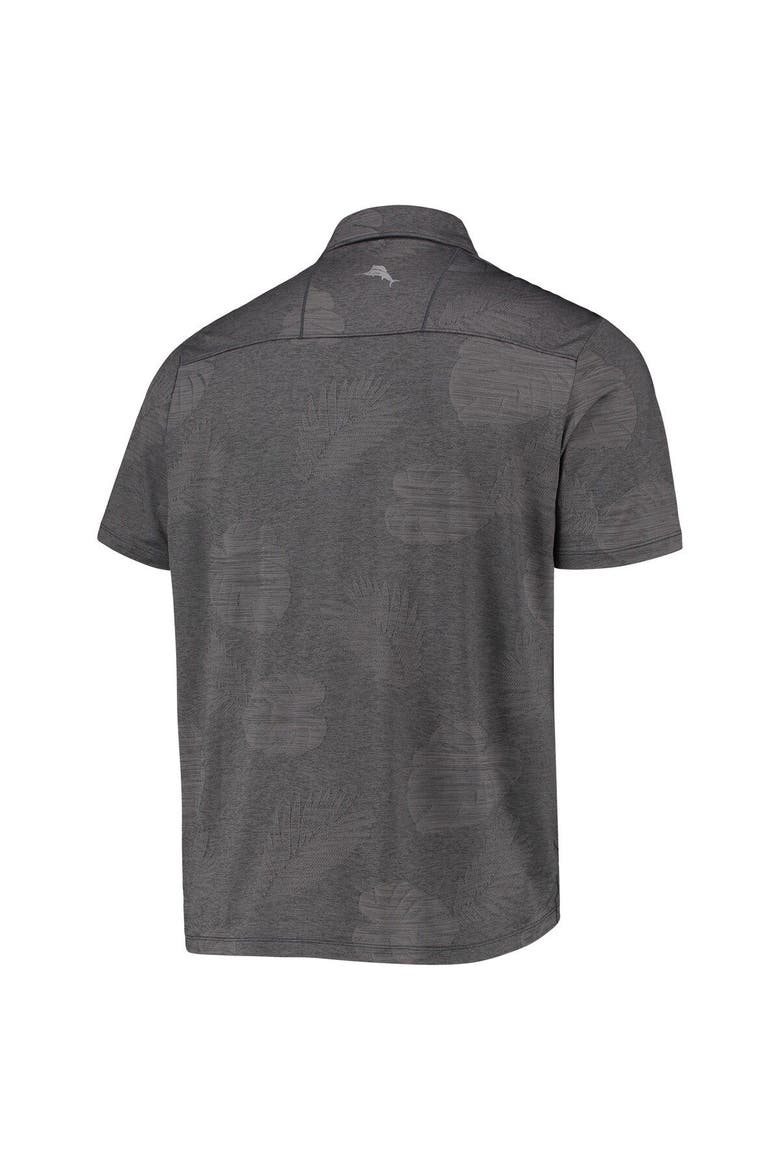 Men's Tommy Bahama Gray Philadelphia Eagles Palm Coast Delray Frond Allover IslandZone Polo, Alternate, color, Charcoal