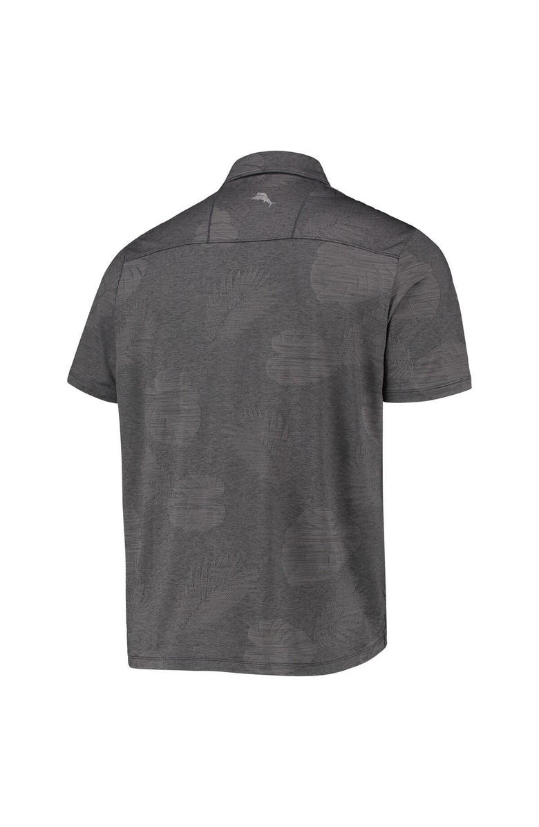 Tommy Bahama Men's Tommy Bahama Gray Philadelphia Eagles Palm Coast Delray Frond Allover IslandZone Polo, Alternate, color, Charcoal