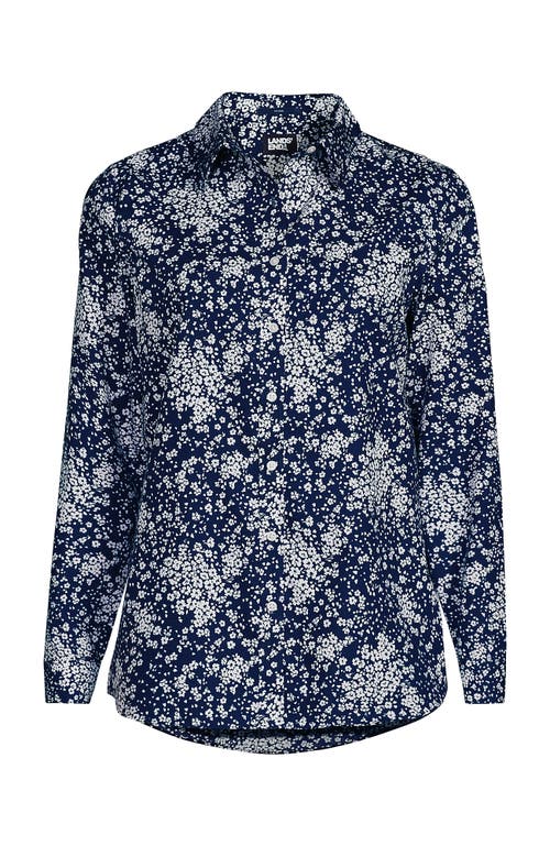LANDS' END LANDS' END PLUS SIZE NO IRON BUTTON FRONT SHIRT
