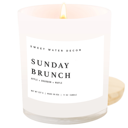 SWEET WATER DECOR 11oz White Jar Candle - Sweet Scents in Sunday Brunch  product
