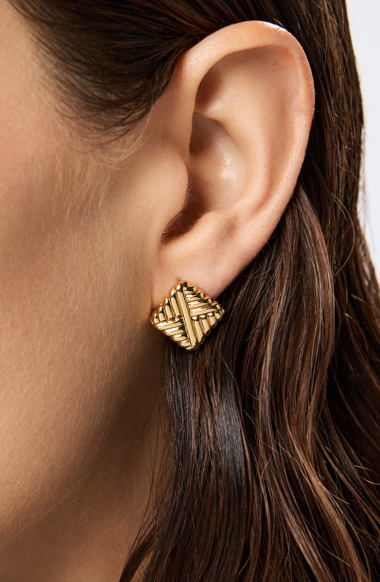 Ana Luisa Gold Stud Earrings - Maple, Alternate, color,