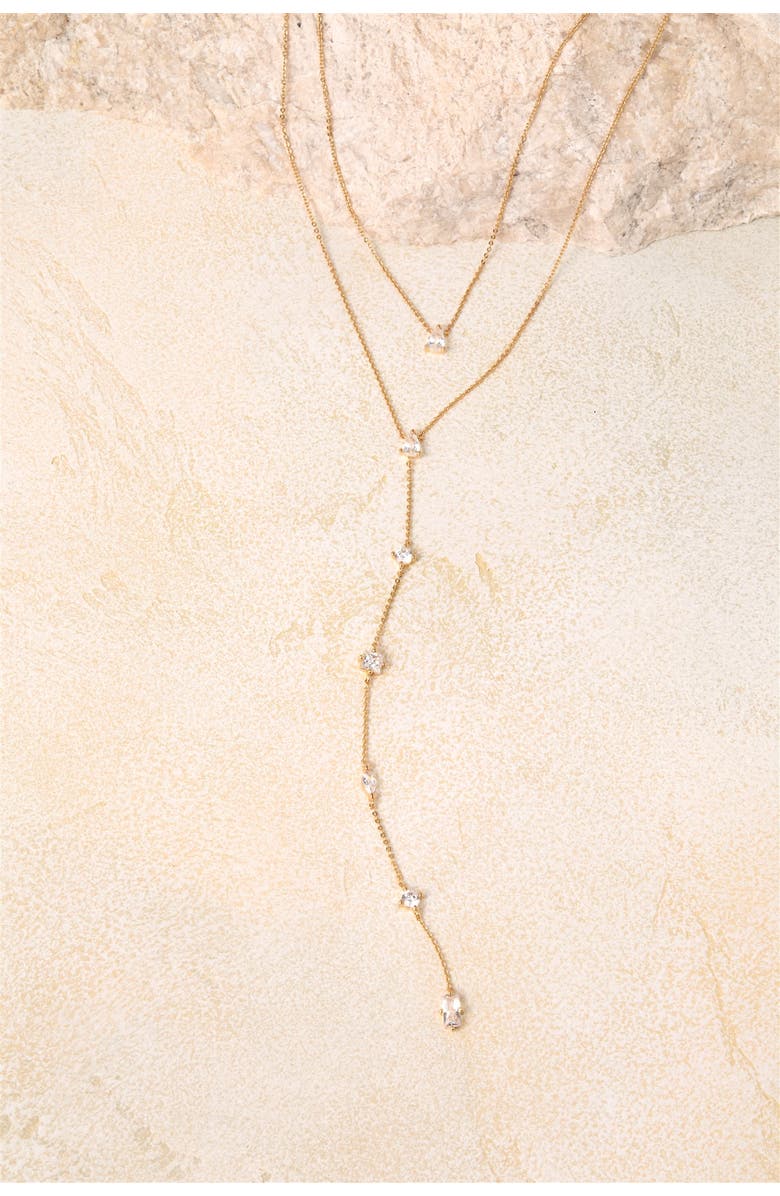 Set & Stones Layered Lariat Necklace, Alternate, color, 