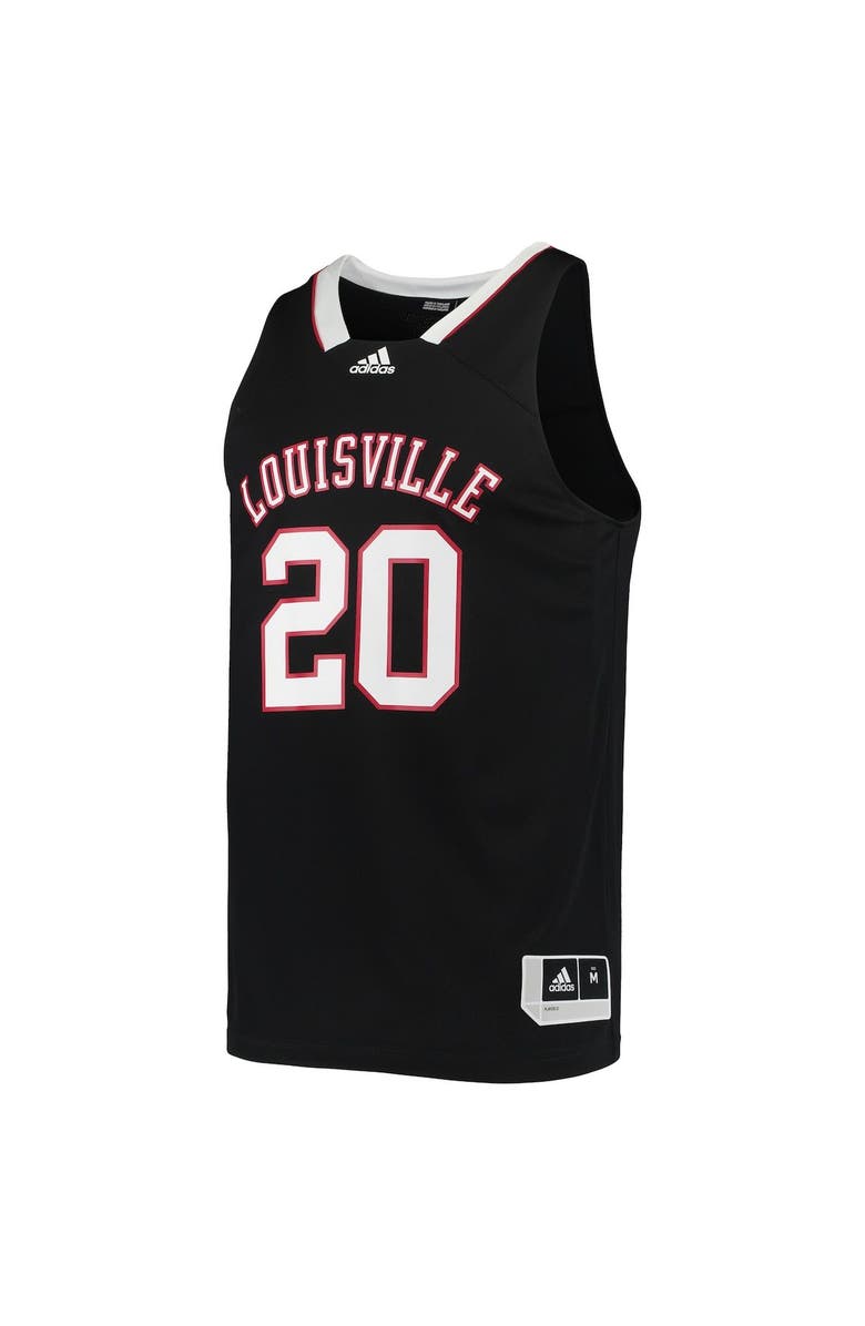adidas Men's adidas #20 Black Louisville Cardinals Reverse Retro Jersey, Alternate, color, 