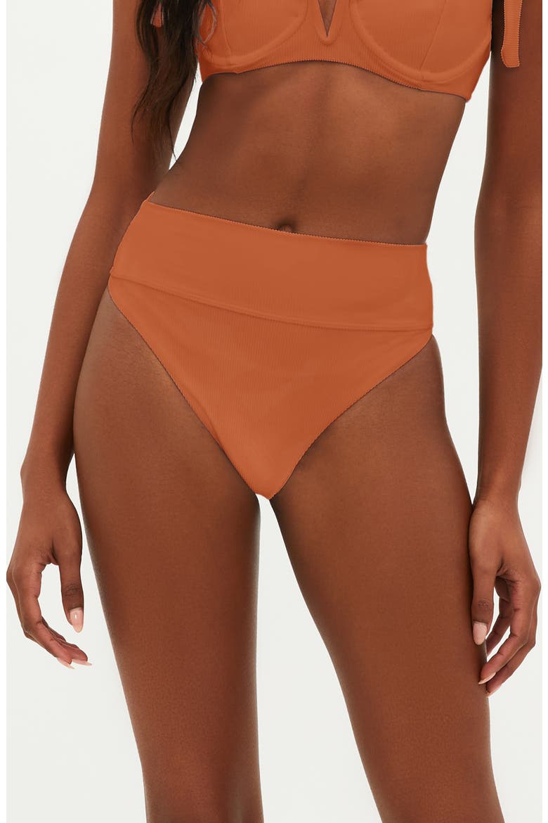 Highway High Waist Bikini Bottoms, Main, color, CARMEL