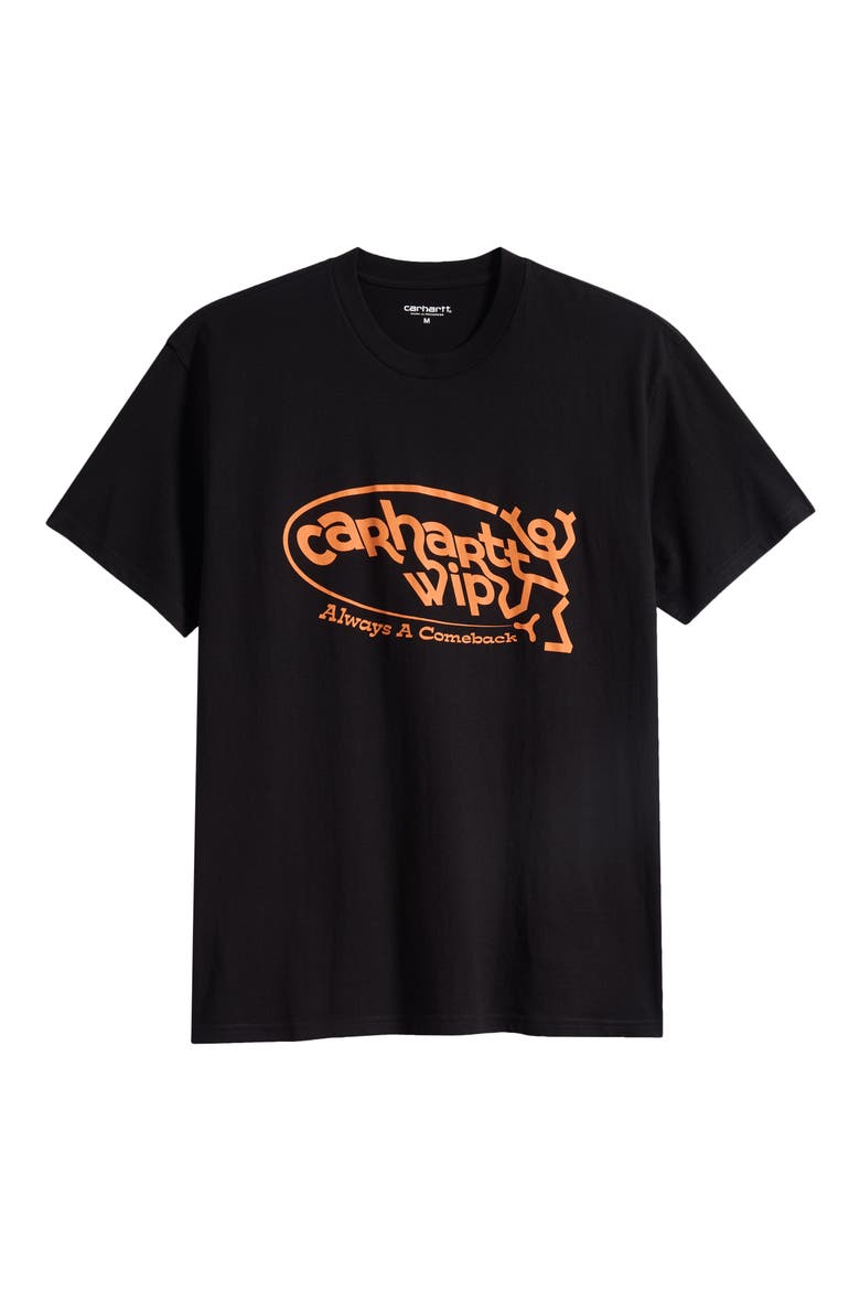 Always A Come Back Organic Cotton Graphic T-Shirt, Main, color, BLACK