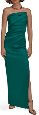 Donna Karan New York Ruched Strapless Gown
