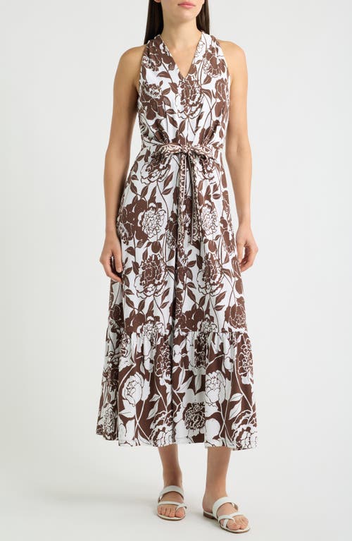 Lilly Pulitzer® Wisteria Tie Waist Sleeveless Maxi Dress in Resort White Marni at Nordstrom, Size 12