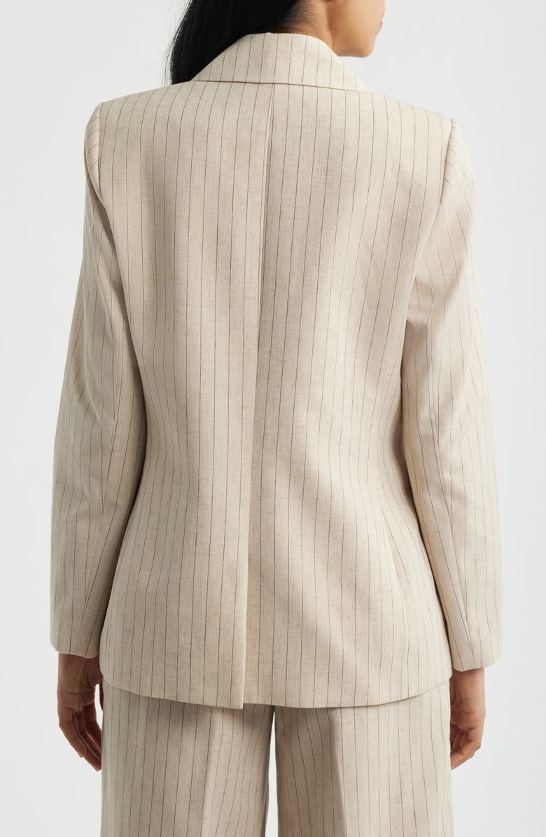 Tahari ASL Pinstripe Double Breasted Blazer, Alternate, color,
