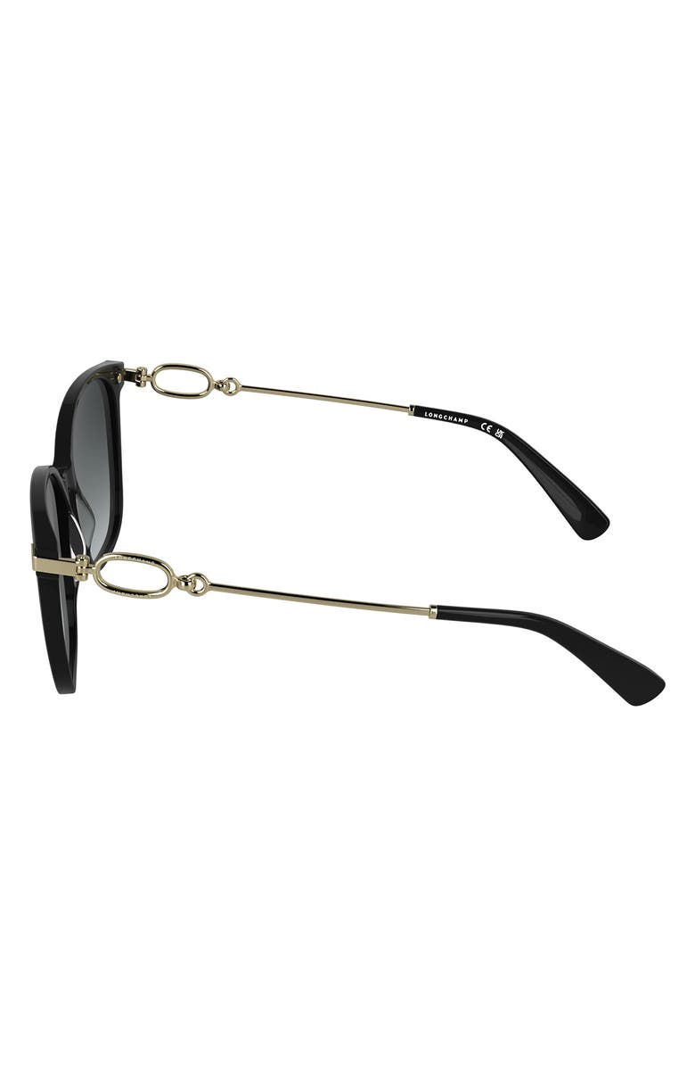 Longchamp Foulonn 55mm Gradient Modified Rectangular Sunglasses, Alternate, color,