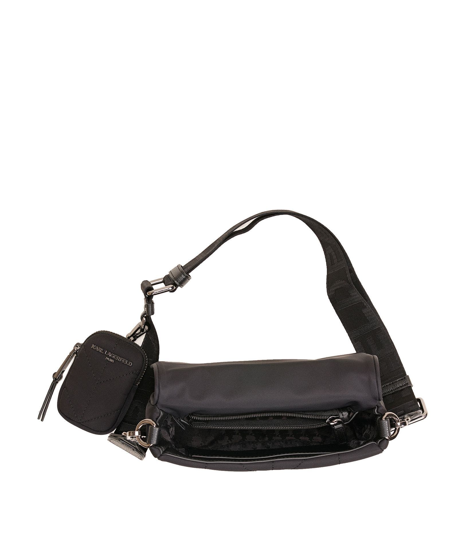 KARL LAGERFELD PARIS Voyage Messenger, Alternate, color, Black/Dark Gunmetal