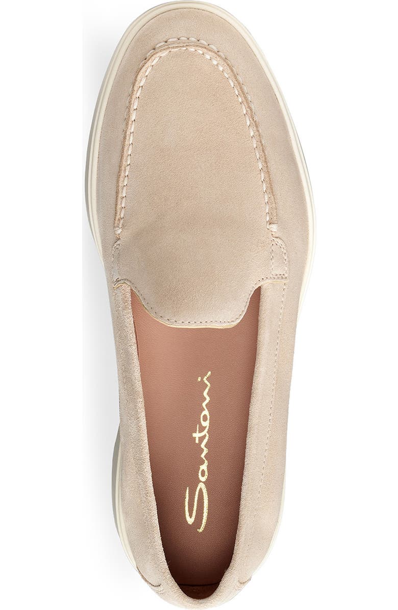 Santoni Women's suede loafer, Alternate, color, Pink