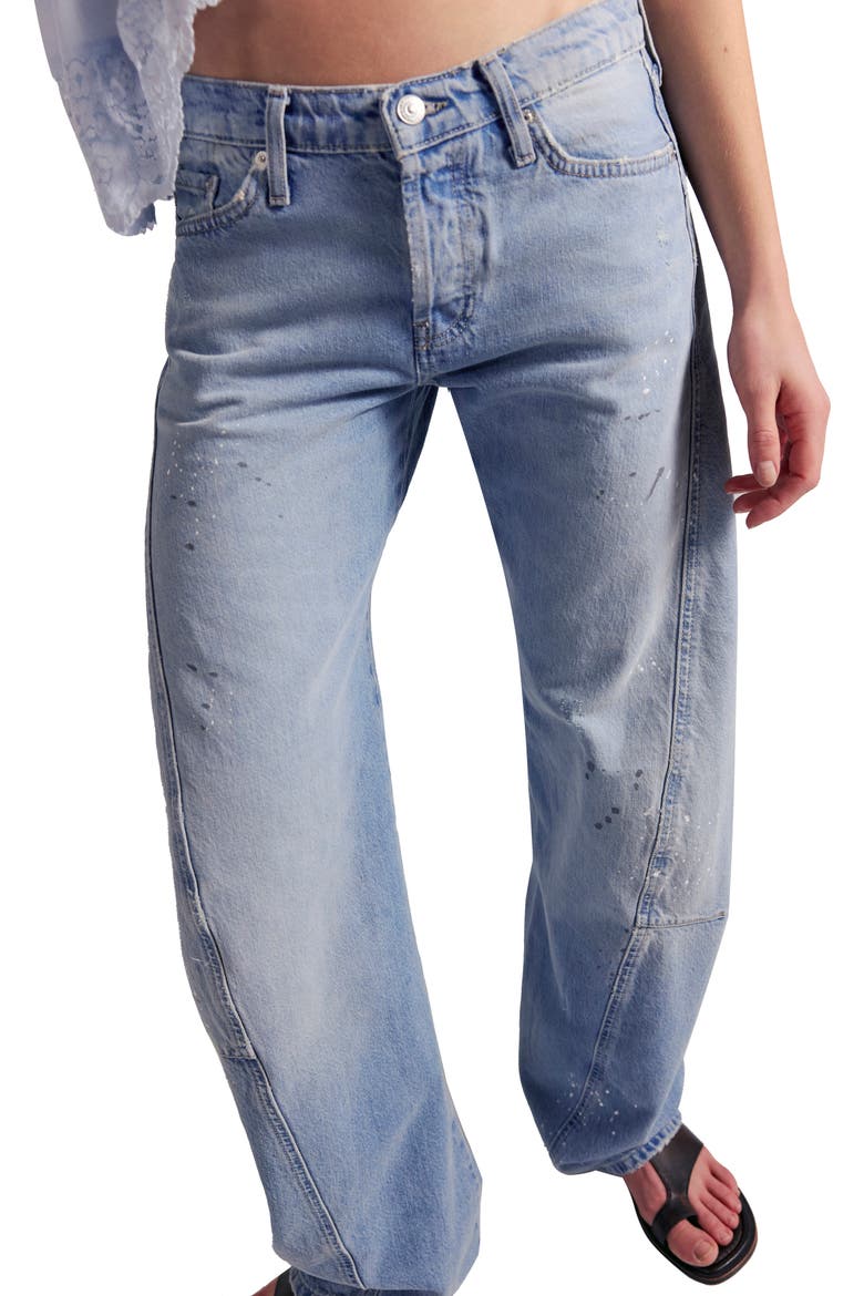 Fable Low-Rise Twisted Bowed Jeans, Alternate, color, ART SCHOOL