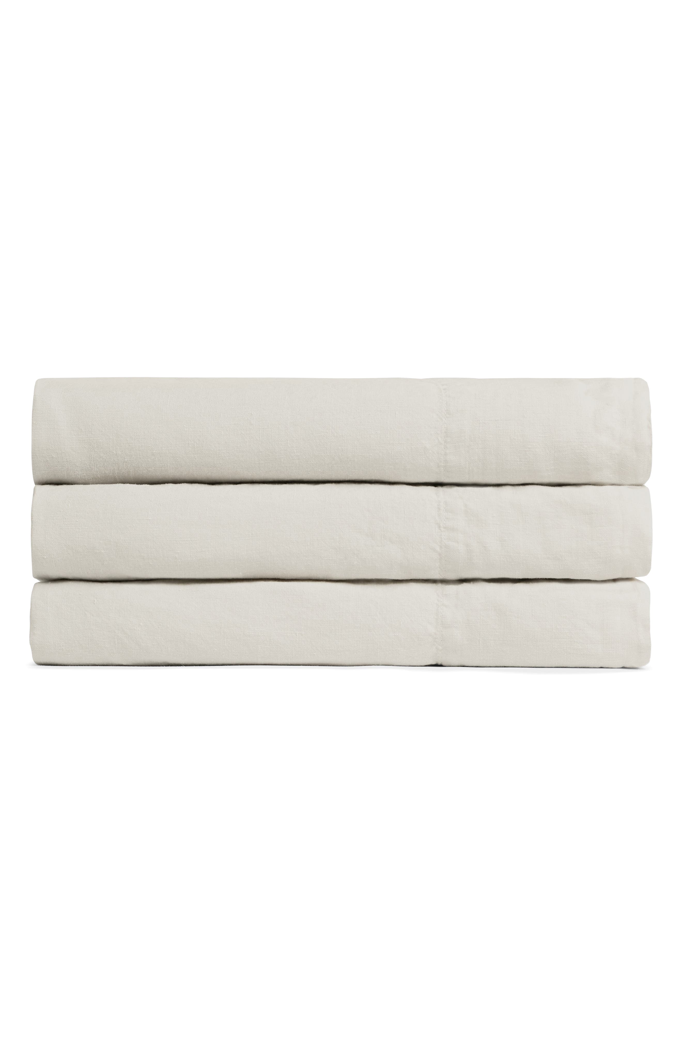 Parachute Linen Flat Sheet in Bone 