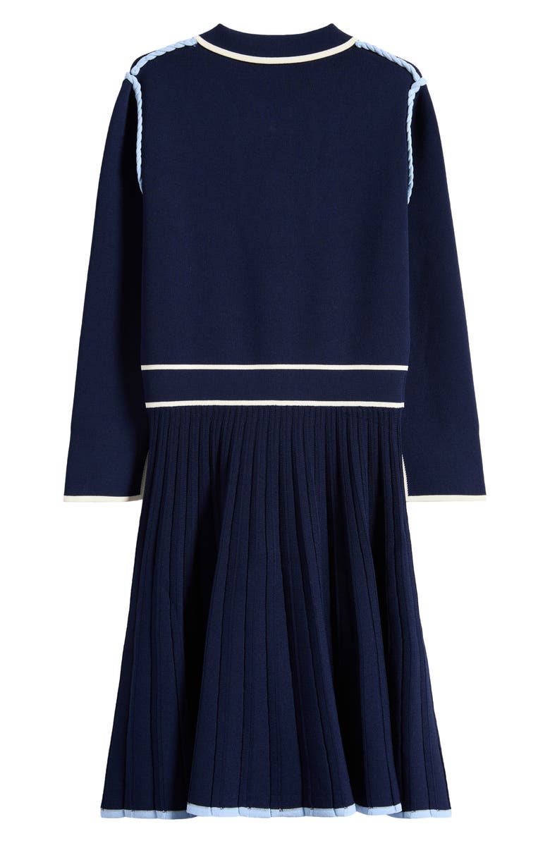 Reiss Kids' Freya Piped Sweater Dress, Alternate, color, Freyasrnavy