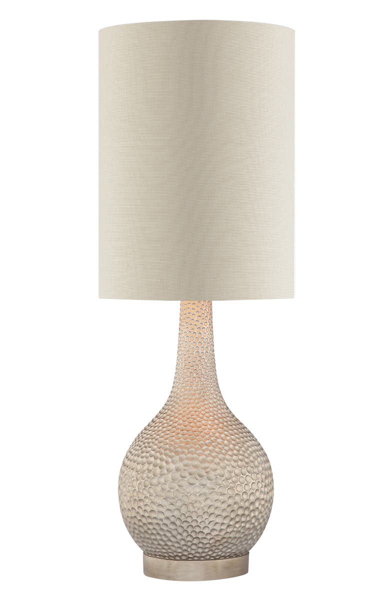 JAlexander Lighting 'Champagne Silver' Hammered Metal Table Lamp, Alternate, color,