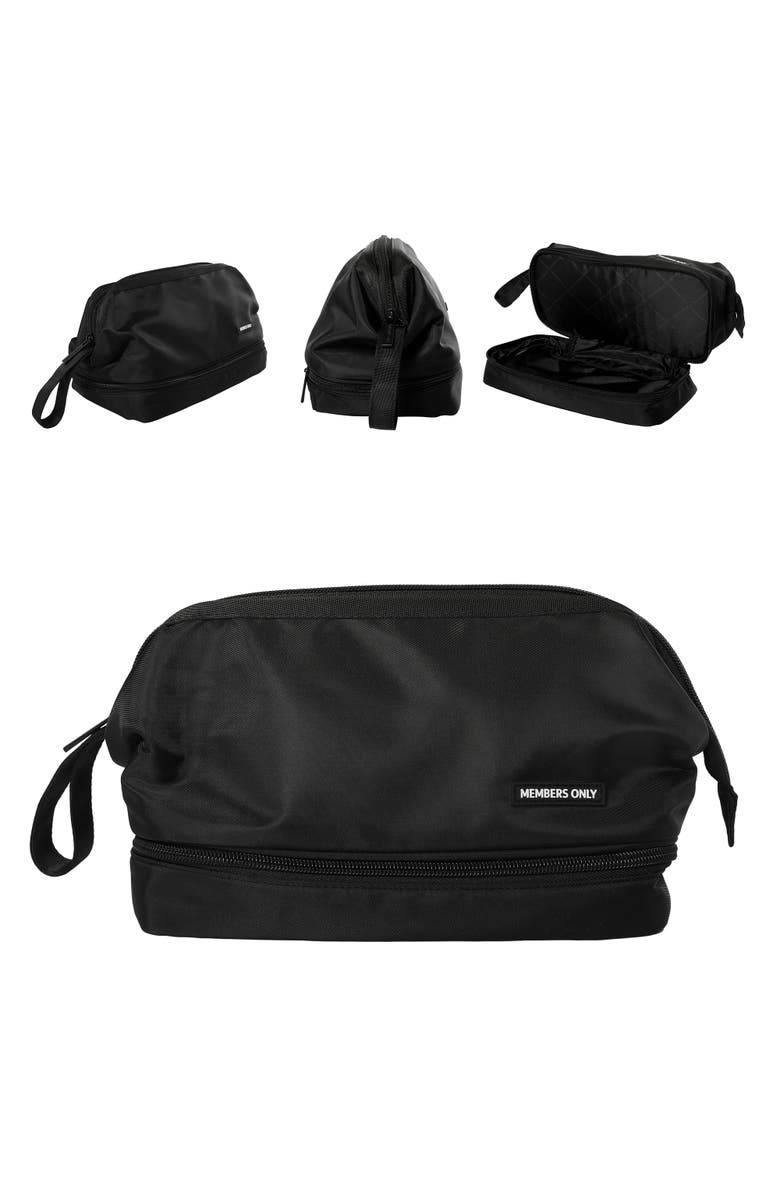 Members Only Travel Pouch with Zipper Closure, Alternate, color, Black