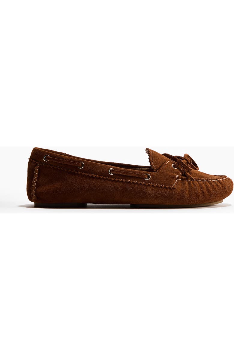 H&M Leather Deck Shoes, Alternate, color, Brown