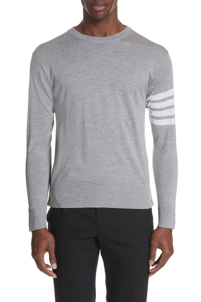 Merino Wool Pullover, Main, color, LIGHT GREY