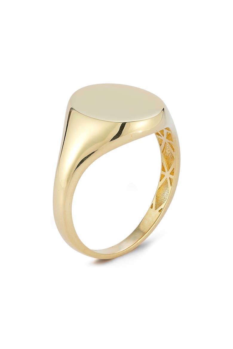 Circle Signet Ring, Alternate, color, 14K GOLD