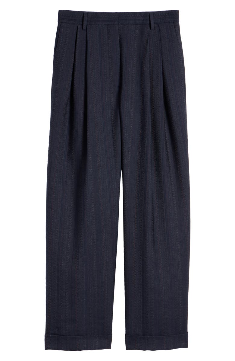 Dries Van Noten Partan Stripe Jacquard Pants, Alternate, color, Navy