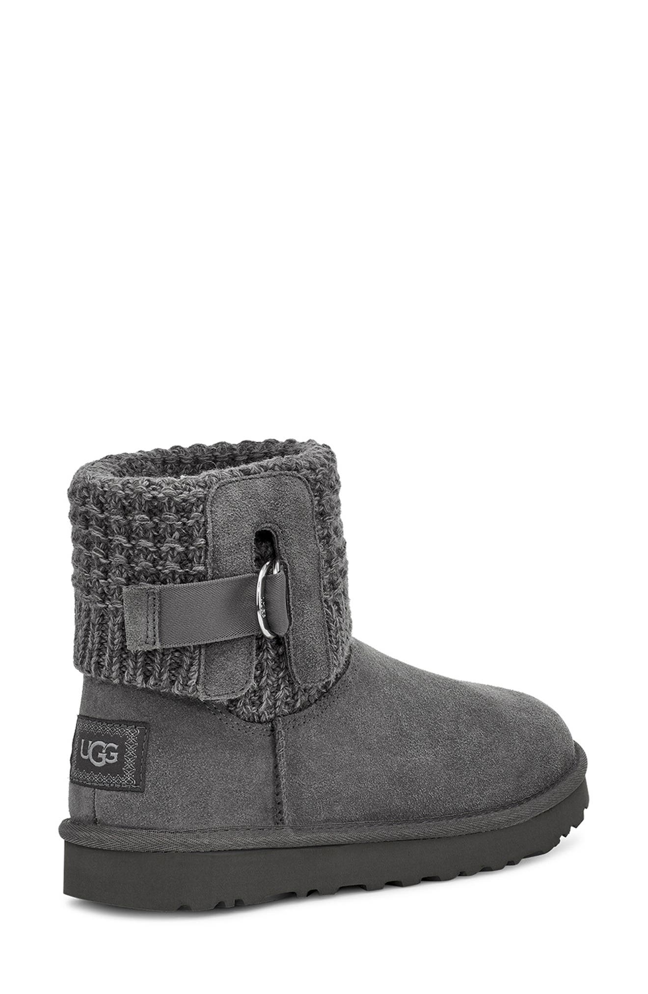 Mini Classic Solene Boot, Alternate, color, CHARCOAL SUEDE