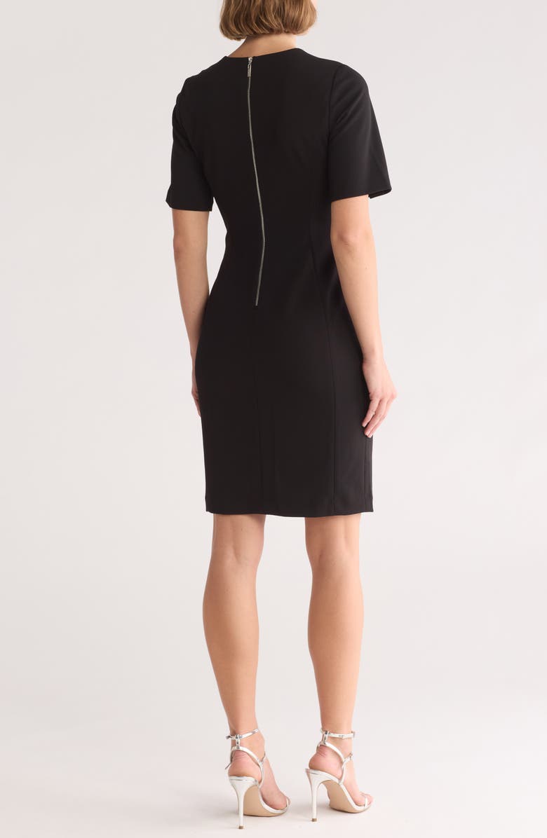 DKNY Button Sleeve Sheath Dress, Alternate, color, 