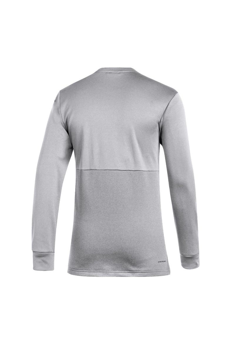Men's adidas Gray Miami Hurricanes Letterman Team Issue AEROREADY Long Sleeve T-Shirt, Alternate, color, Gray