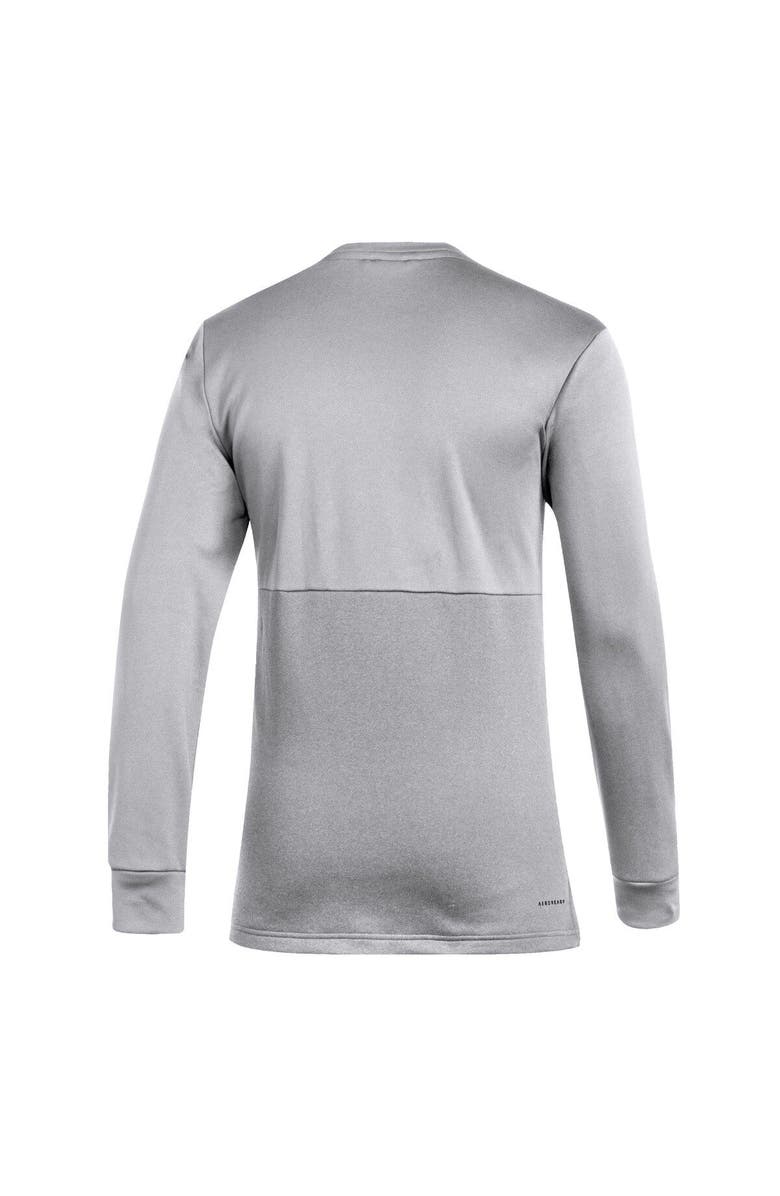 adidas Men's adidas Gray Miami Hurricanes Letterman Team Issue AEROREADY Long Sleeve T-Shirt, Alternate, color, 