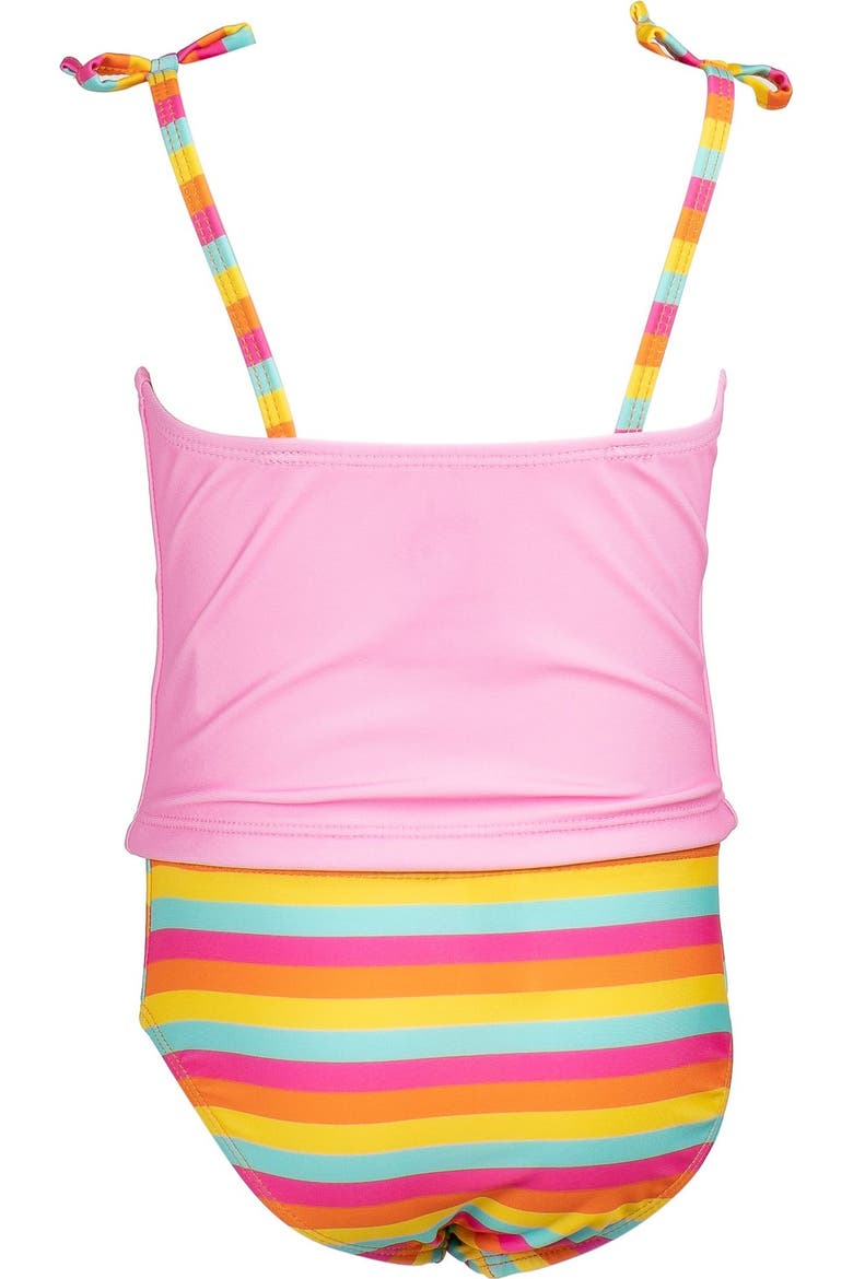2-Piece Tankini Bathing Suit Set, Alternate, color, Pink Rainbow Stripe