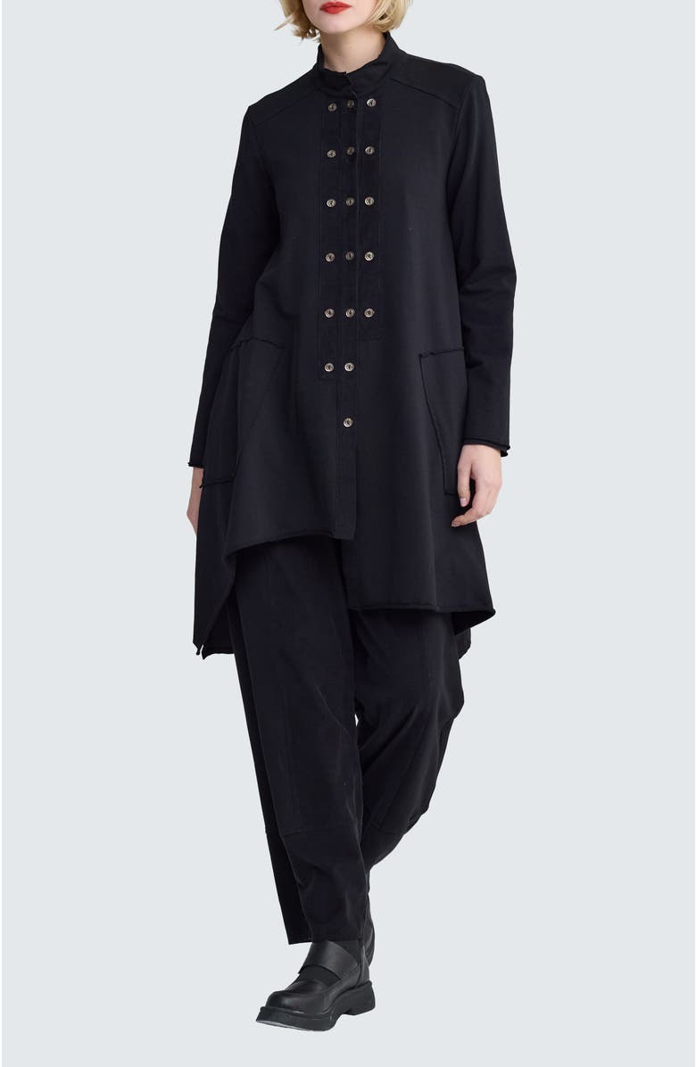 LUUKAA Sable Structured Wide-Leg Pants, Alternate, color, Black