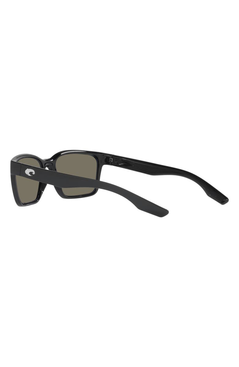 Costa Del Mar Palmas 57mm Rectangular Sunglasses, Alternate, color, Black